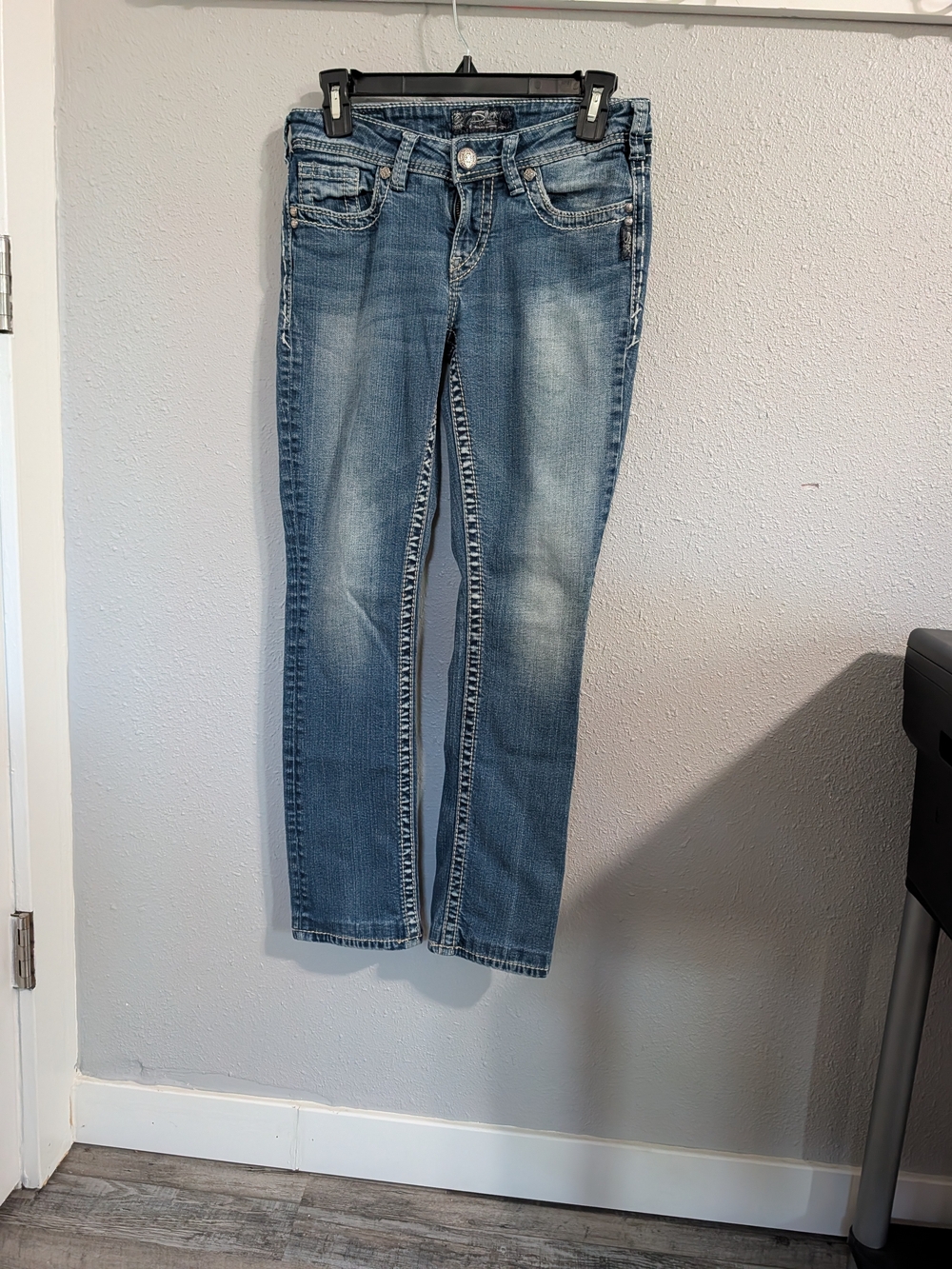Silver Jeans Women's Blue Straight Leg Denim